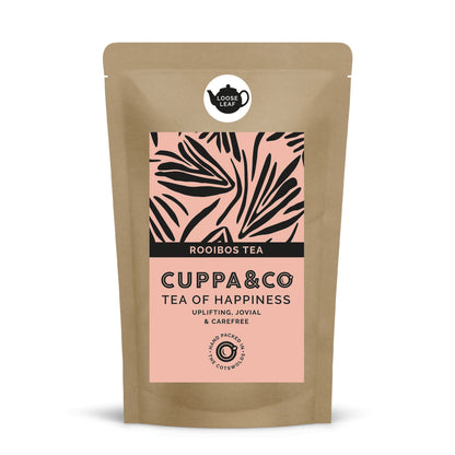 25g Tea pouch with pale pink label featuring 'Cuppa & Co' branding on a white background