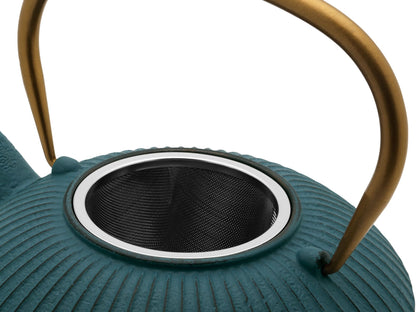 Cast Iron Teapot 1.1L Petrol Blue