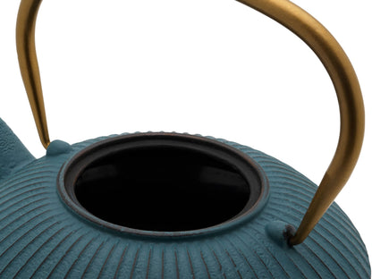 Cast Iron Teapot 1.1L Petrol Blue